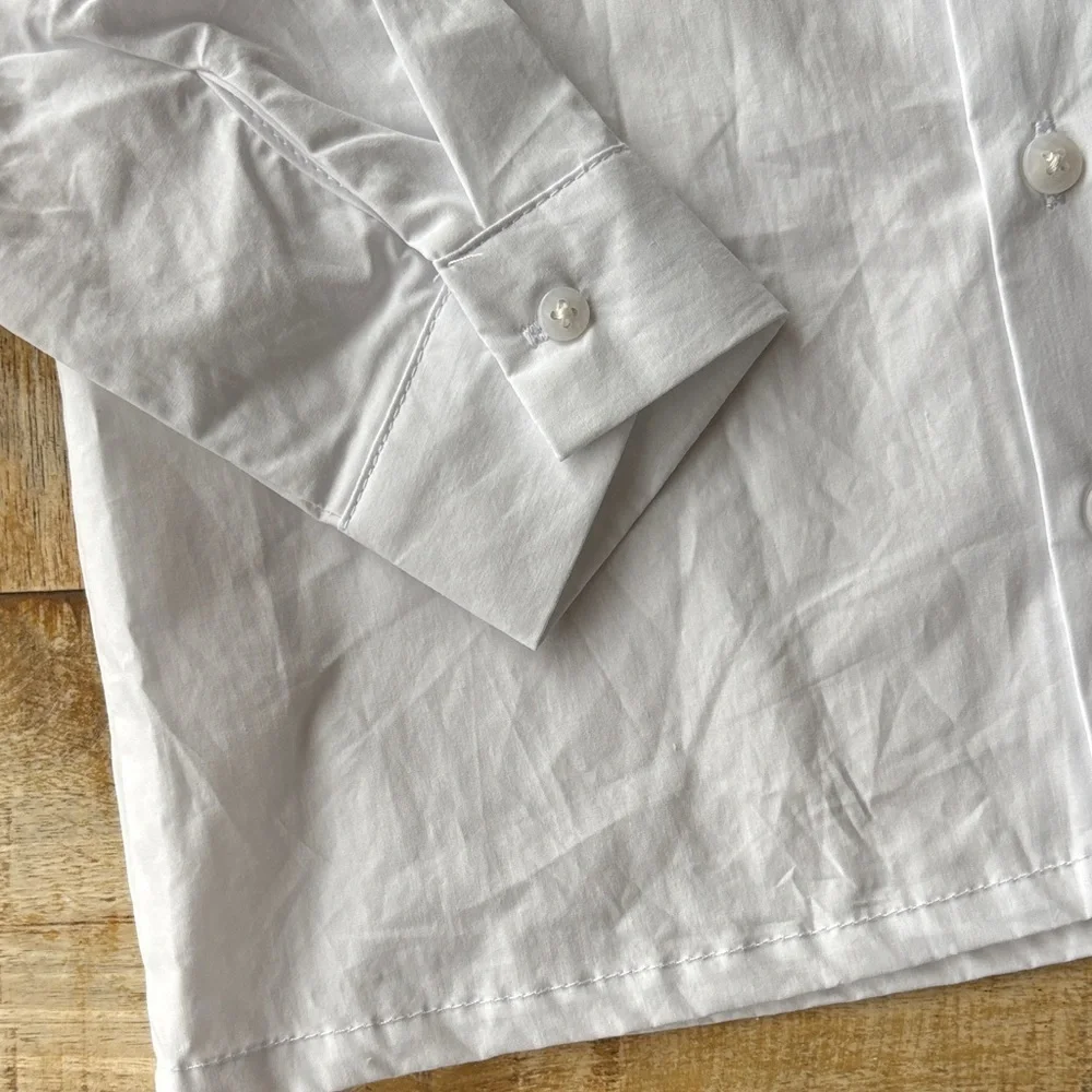 NWT Edgehill Collection White Collared Shirt size 5